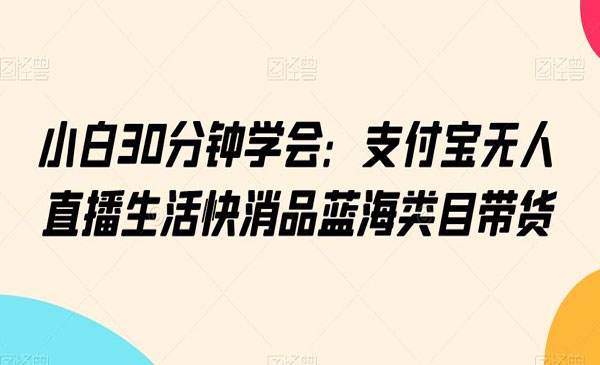 支付宝无人直播快消品类目