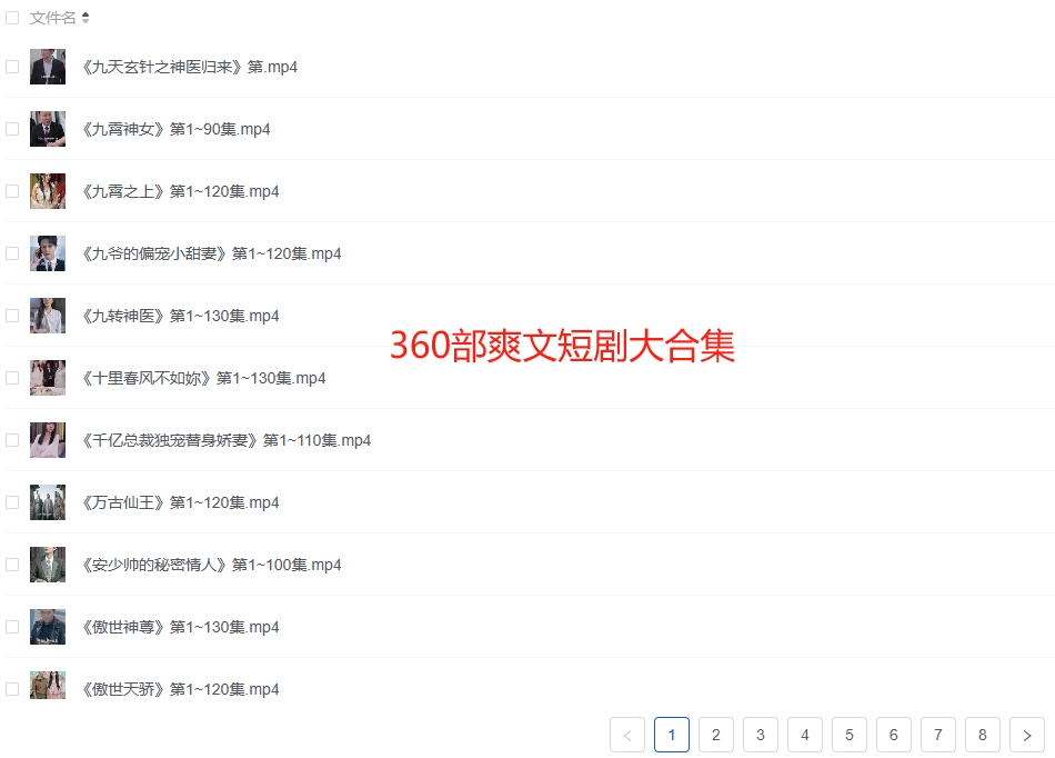 <b>短剧爽剧：360部爽文短剧大合集</b>