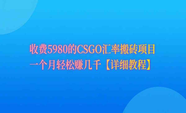 CSGO装备搬砖项目