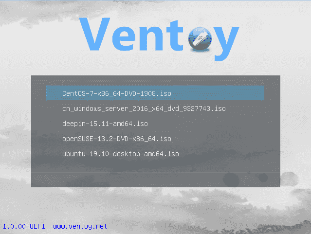 开源U盘启动制作工具Ventoy