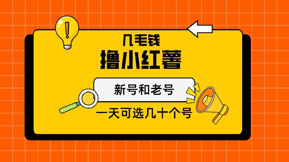 几毛钱撸小红书纯新号和老号，保姆级教程